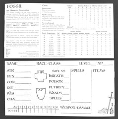 FOSSIL B/X Character Generation